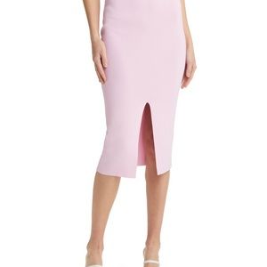 Vici Collection Pink Front Slit Midi Skirt M